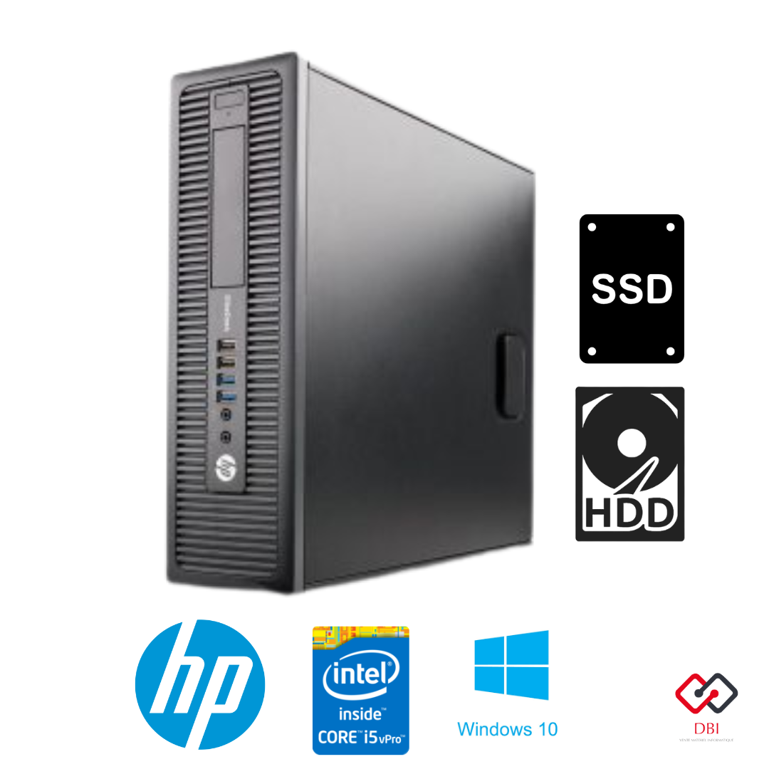 HP ProDesk 600 G1 SFF Intel I5 4590 8Go 256Go SSD 500Go HDD